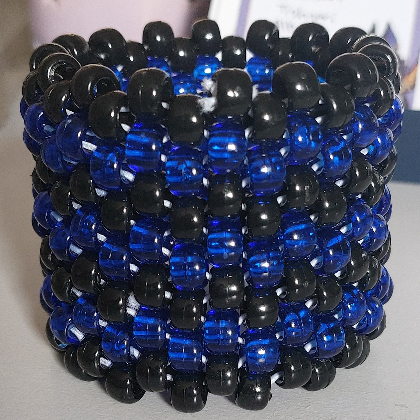 Black and Blue Kandi Cuff