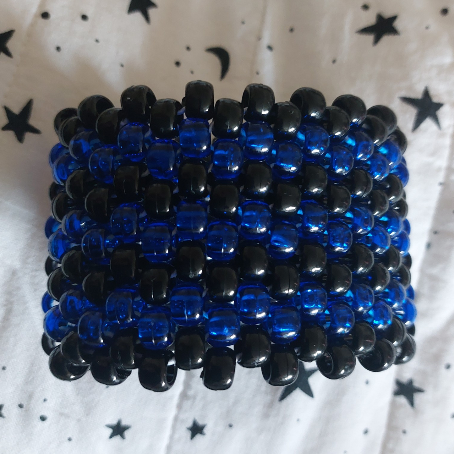 Black and Blue Kandi Cuff