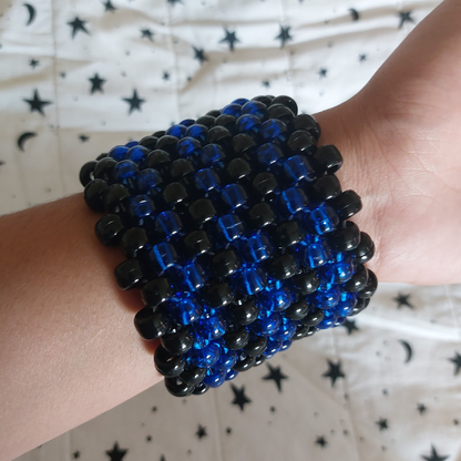 Black and Blue Kandi Cuff