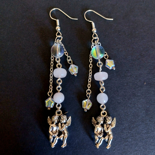 Rose Angel Earrings