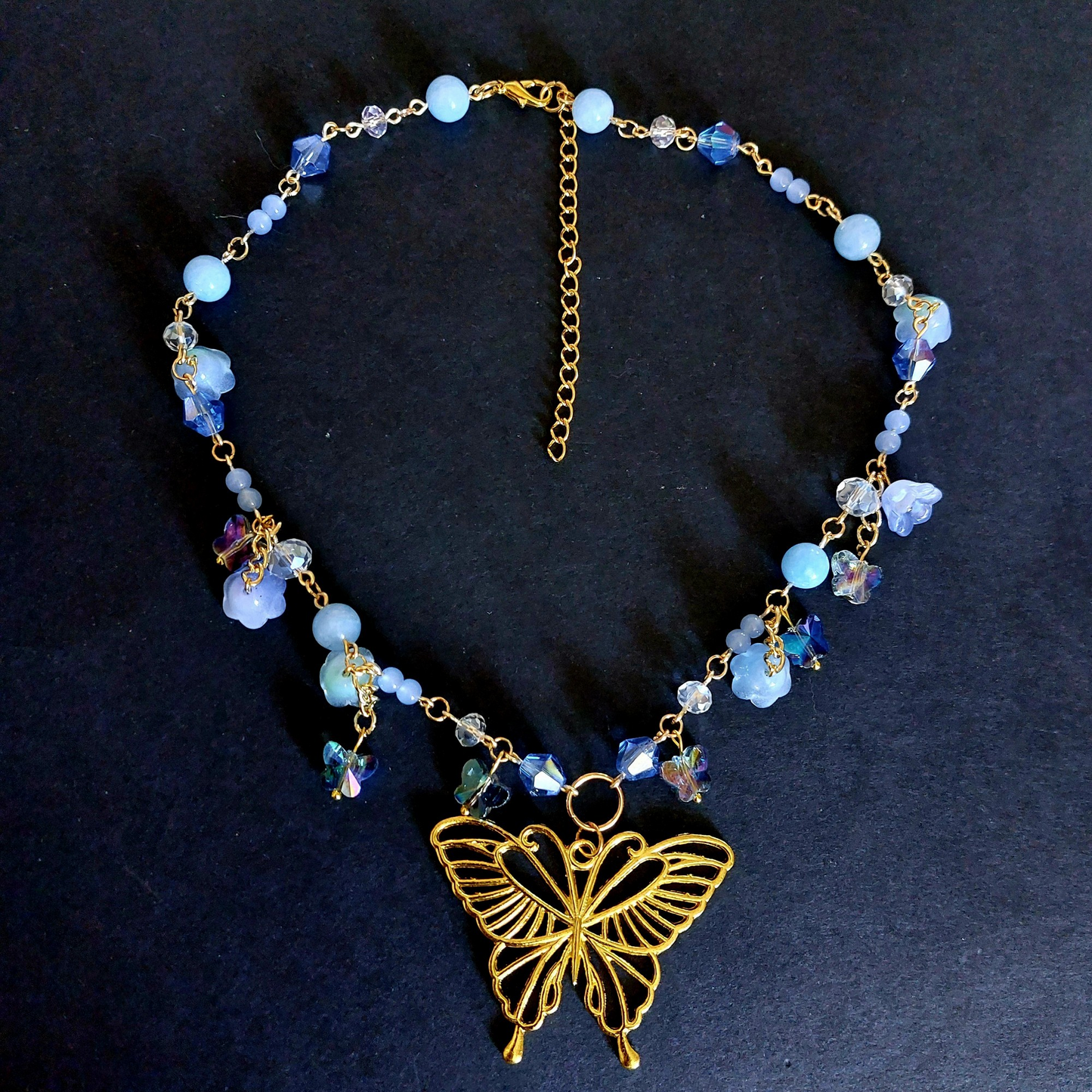 Blue Butterfly Necklace