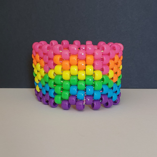 Rainbow Drip Kandi Cuff