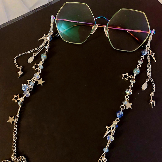 Silver Stars Glasses Chain