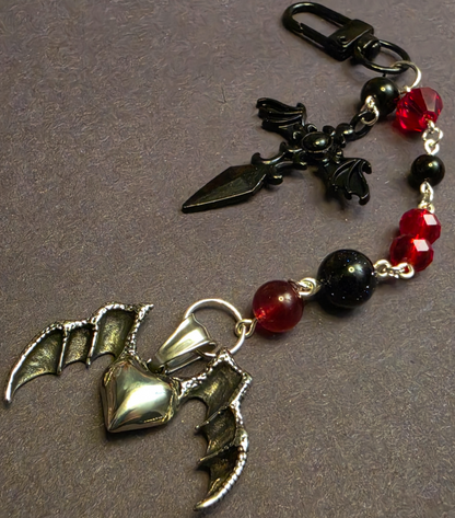 Vampire Heart Keychain